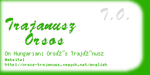 trajanusz orsos business card
